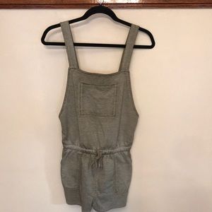 Hunter green short romper